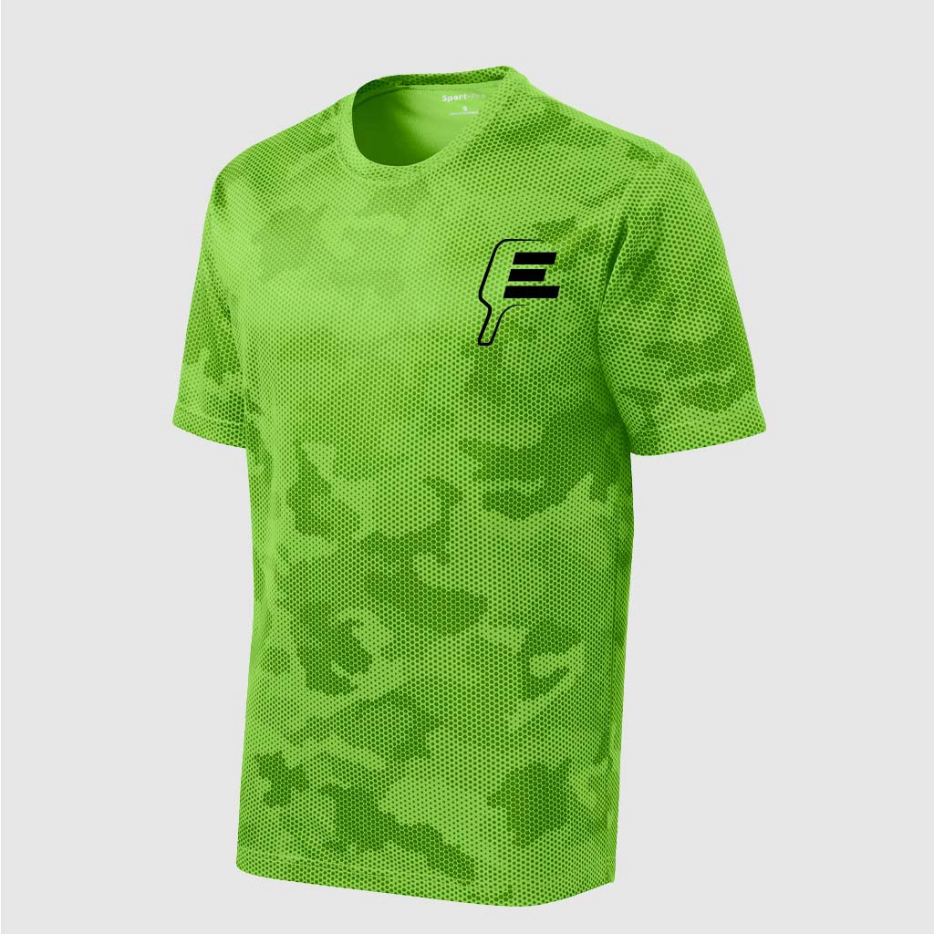 Front view of green Empire Pickleball shirt with paddle mark